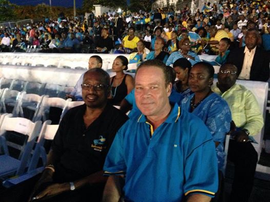 Photo: 41st. Independence celebration, Clifford Park. With Party Leader Hubert Minnis